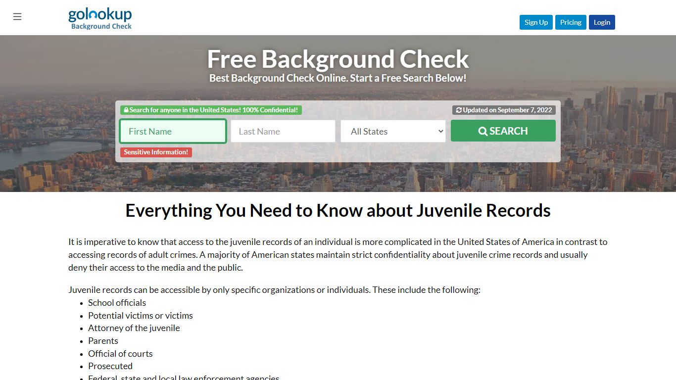 Juvenile Records, How to Check Juvenile Records - GoLookUp